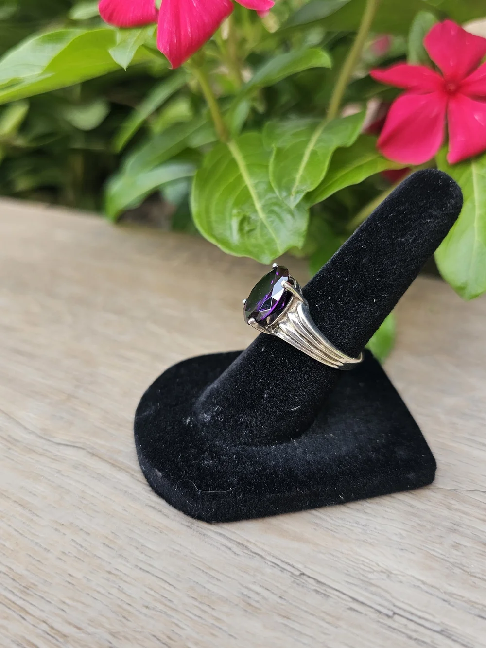 Amethyst Gemstone Sterling Silver Ring Size 5
